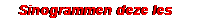 Sinogrammen deze les